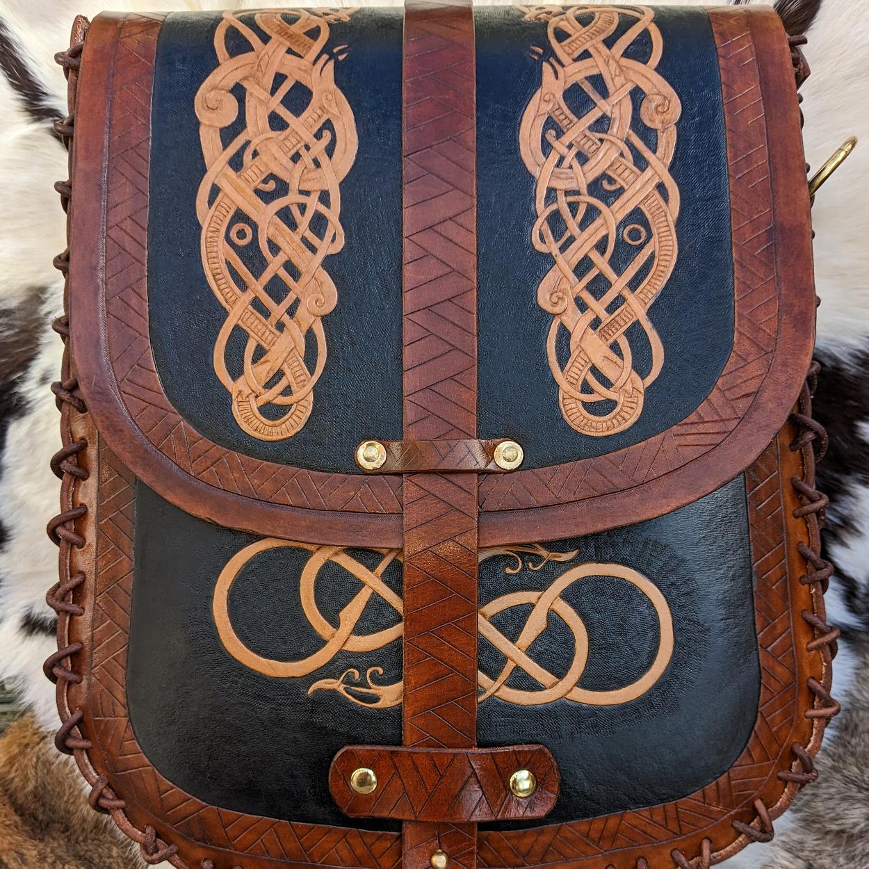Handmade leather satchel